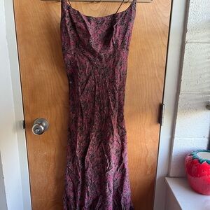 Pink and Black Floral Dress